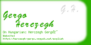 gergo herczegh business card
